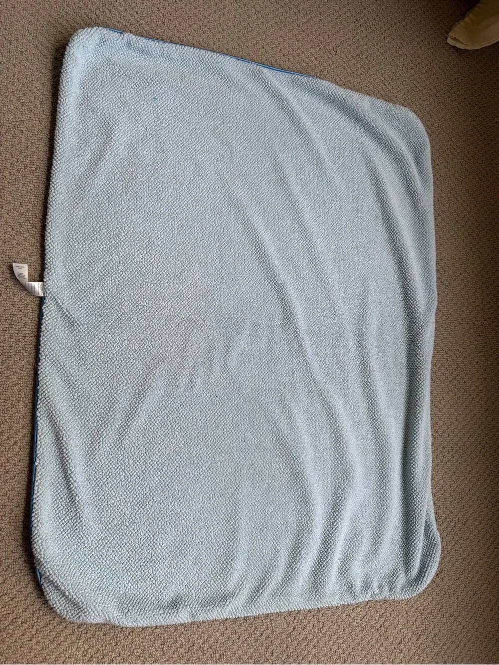 Blue Striped Elephant Plush Baby Blanket -